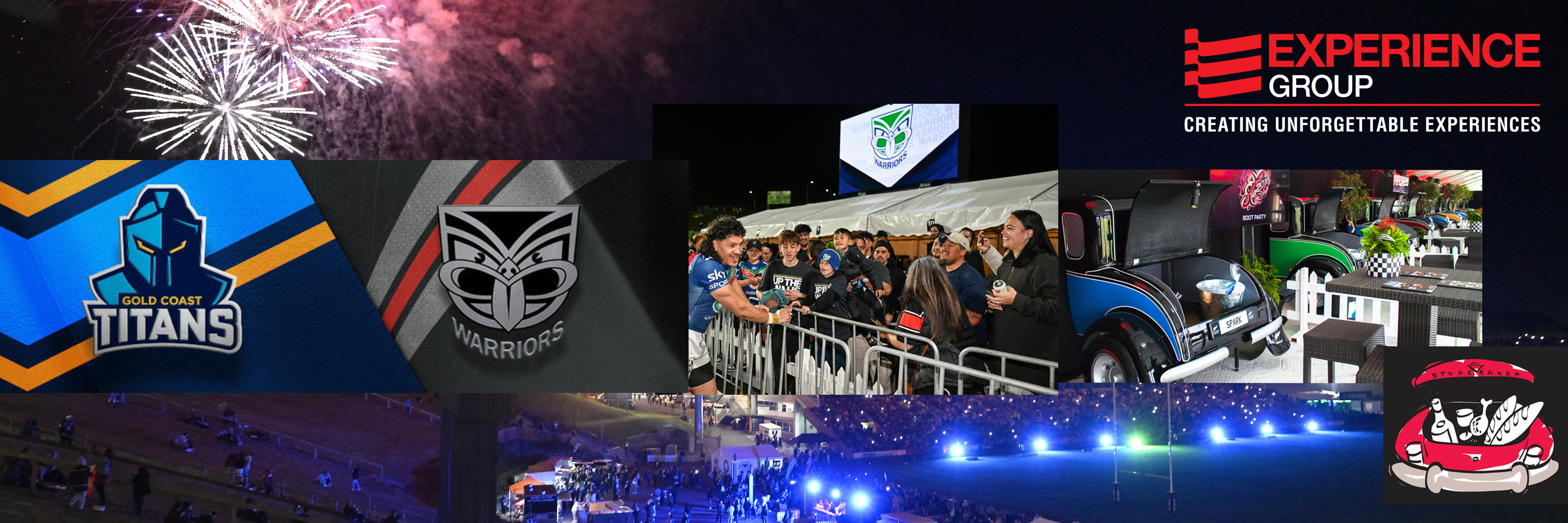 Warriors v Titans -  Boot Party Banner